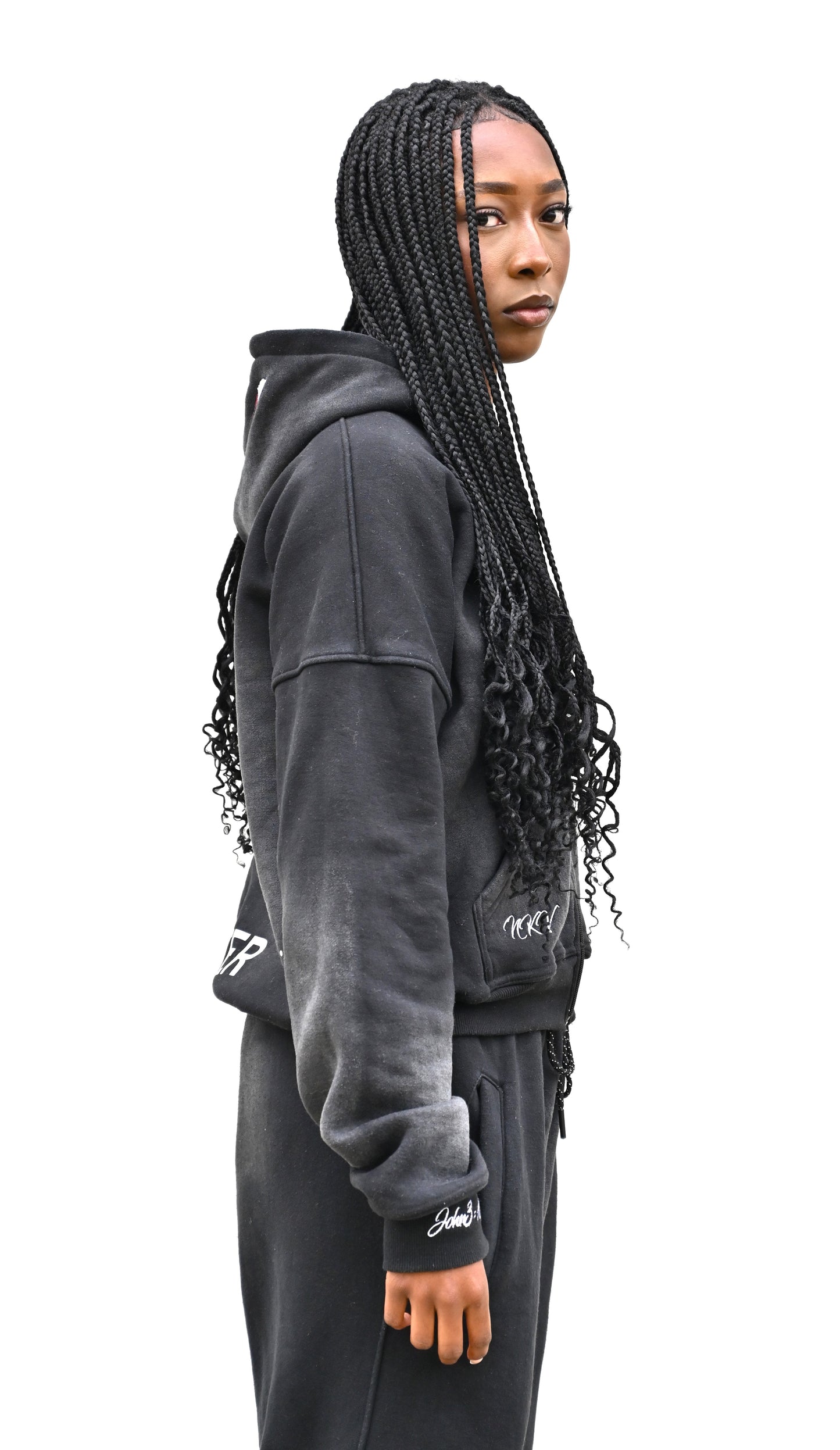 APJ1 Broken Black ZIP-HOODIE